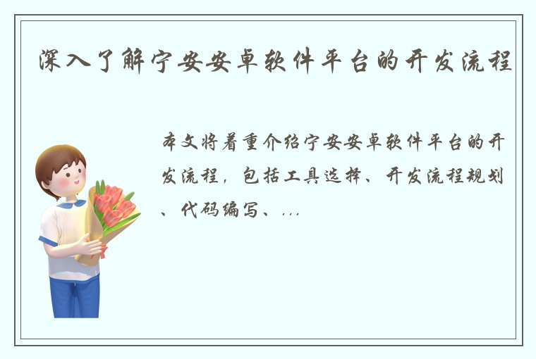 深入了解宁安安卓软件平台的开发流程